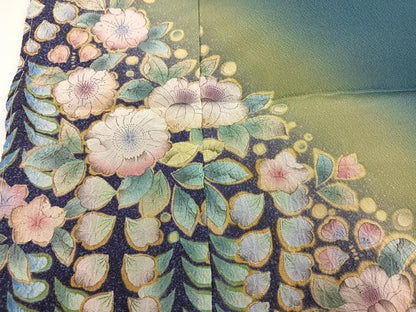 平和屋着物●訪問着　作家物　辻が花　暈し染め　丹後ちりめん　仮絵羽　正絹　逸品　未使用　AABN1688ph