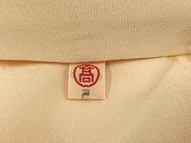 平和屋着物●長襦袢　無双仕立て　流水地紋　浅黄色　高島屋扱い　正絹　逸品　AABN1689ph