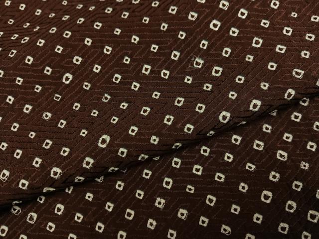 平和屋着物●上質な小紋　総絞り　鹿の子文　正絹　逸品　AABN1692ph