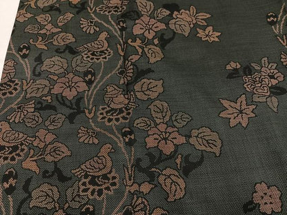平和屋着物●本場大島紬　訪問着　9マルキ　花鳥文　三越扱い　正絹　逸品　AABN1693ph