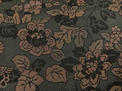 平和屋着物●本場大島紬　訪問着　9マルキ　花鳥文　三越扱い　正絹　逸品　AABN1693ph