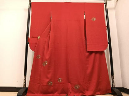 平和屋着物●中国三大刺繍　スワトウ刺繍　汕頭刺繍　振袖　花楽器文　正絹　逸品　AABN1698ph
