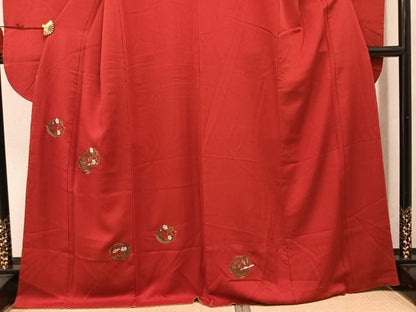 平和屋着物●中国三大刺繍　スワトウ刺繍　汕頭刺繍　振袖　花楽器文　正絹　逸品　AABN1698ph