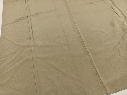 平和屋着物●江戸小紋　作家物　利翠作　茶染　利休好み　鮫小紋柄　玉露抹茶　反端付き　正絹　逸品　AABN1701ph