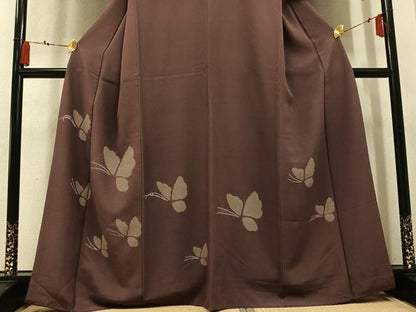 平和屋着物●訪問着　絞り　舞蝶文　正絹　逸品　AABN1702ph