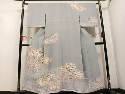 平和屋着物●十日町　名門　滝泰謹製　訪問着　辻が花　絞り　正絹　逸品　AABN1710ph