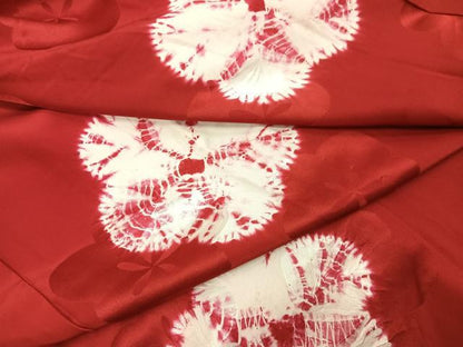 平和屋着物●振袖用長襦袢　無双仕立て　梅文　正絹　逸品　AABN1714ph