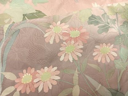 平和屋着物●訪問着　作家物　景雲　草花文　暈し染め　仮絵羽　正絹　逸品　未使用　AABN1720ph