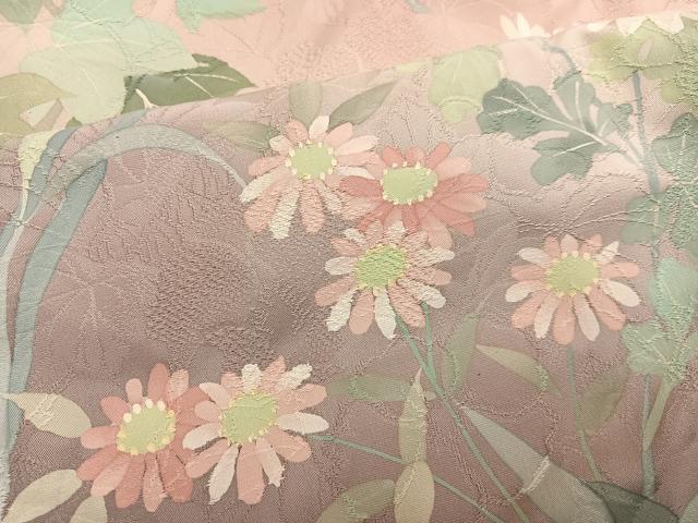 平和屋着物●訪問着　作家物　景雲　草花文　暈し染め　仮絵羽　正絹　逸品　未使用　AABN1720ph