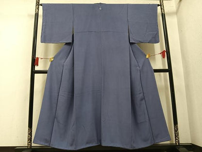 平和屋着物●上質な色無地　紫鼠色　正絹　逸品　未使用　AABN1726ph