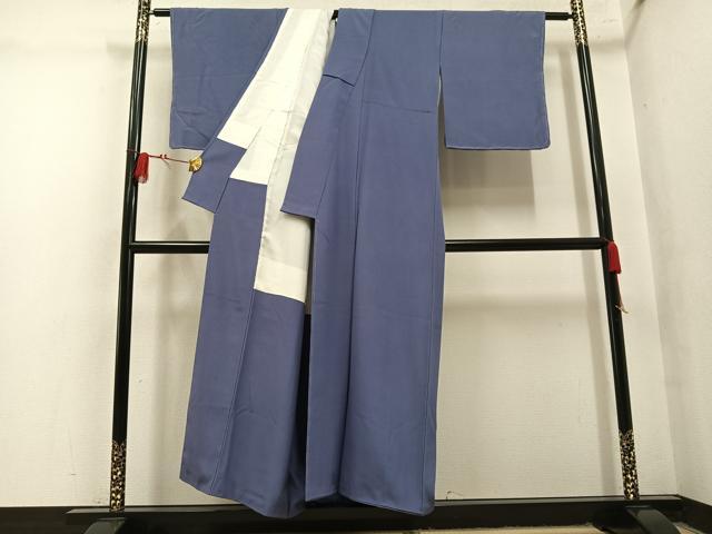 平和屋着物●上質な色無地　紫鼠色　正絹　逸品　未使用　AABN1726ph