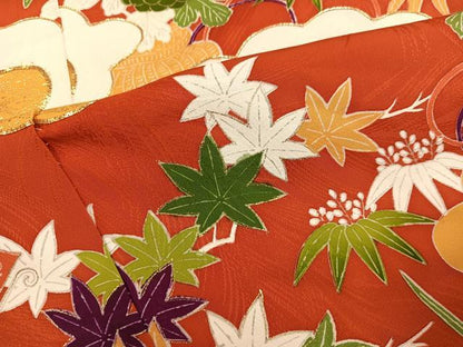平和屋着物●豪華振袖　駒刺繍　雲重ね舞蝶文　丹後ちりめん　仮絵羽　逸品　未使用　AABN1735ph