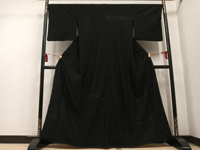 平和屋着物●色無地　総レース　色無地　蝉色　洗える着物　AABN1740ph