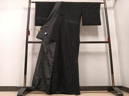 平和屋着物●色無地　総レース　色無地　蝉色　洗える着物　AABN1740ph