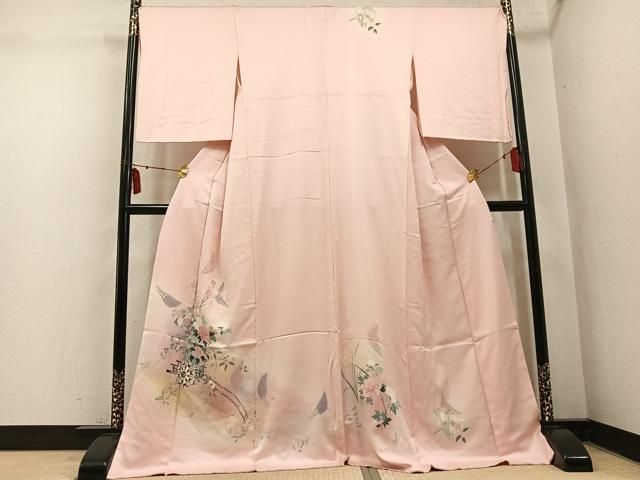 平和屋着物●訪問着　花車文　暈し染め　正絹　逸品　AABN1742ph