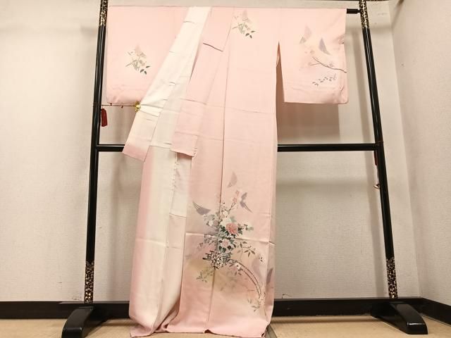 平和屋着物●訪問着　花車文　暈し染め　正絹　逸品　AABN1742ph