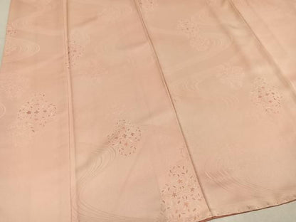 平和屋着物●上質な小紋　地紋起こし　流水花文　正絹　逸品　AABN1745ph
