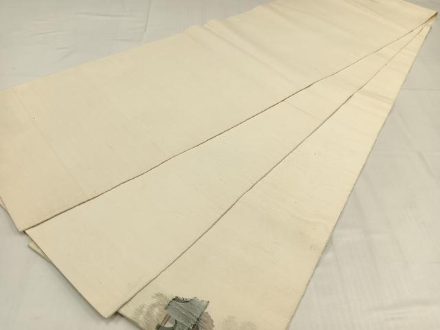 平和屋着物◎結城大島紬　太鼓柄袋帯　すくい織　風景文　正絹　逸品　AABN1797bw