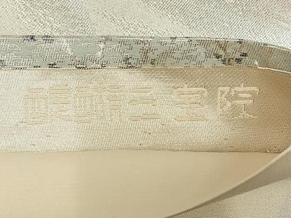 平和屋着物◎六通柄袋帯　名勝百景　醍醐三宝院　銀糸　正絹　逸品　AABN1820bw