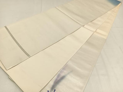 平和屋着物◎太鼓柄袋帯　舞蝶文　金銀糸　正絹　逸品　AABN1824bw