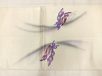 平和屋着物◎太鼓柄袋帯　舞蝶文　金銀糸　正絹　逸品　AABN1824bw