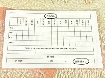 平和屋着物◎佐賀錦　両面　六通柄袋帯　重ね山文　金糸　正絹　逸品　AABN2204dk