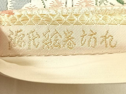 平和屋着物◎六通柄袋帯　源氏絵巻　金糸　正絹　逸品　AABN2224dk