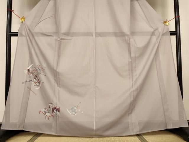 平和屋着物＊夏物　訪問着　絽　花鼓文　洗える着物　AABN2397jd