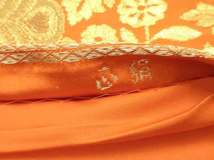 平和屋着物◎西陣　服部織物謹製　六通柄袋帯　唐織　花丸文　金銀糸　正絹　逸品　AABN2421ps