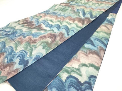 平和屋着物◎六通柄袋帯　霞文　正絹　逸品　AABN2441ps