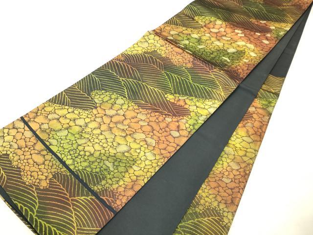 平和屋着物◎六通柄袋帯　石畳文　金糸　三越扱い　正絹　逸品　AABN2468ps