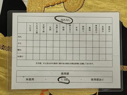 平和屋着物◎六通柄袋帯　唐織　祇園祭　黒地　金銀糸　正絹　逸品　AABN2481ps
