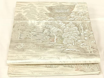 平和屋着物◎六通柄袋帯　古京錦　二重引箔　正絹　逸品　AABN2532dk