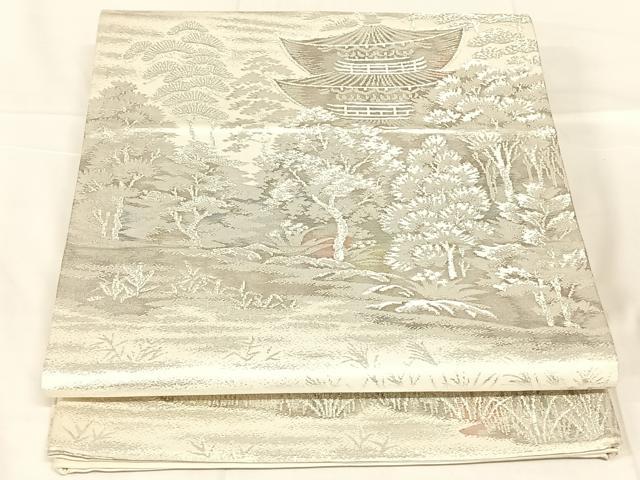 平和屋着物◎六通柄袋帯　古京錦　二重引箔　正絹　逸品　AABN2532dk