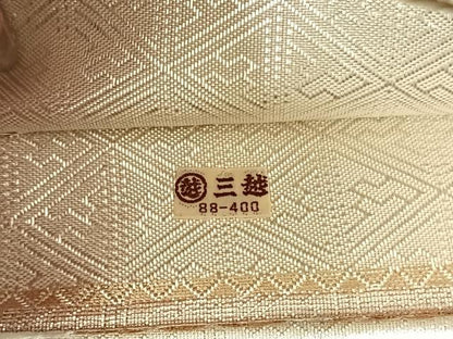 平和屋着物◎佐賀錦　六通柄袋帯　能姿趣麗花丸文　金銀糸　三越扱い　正絹　逸品　AABN2536dk
