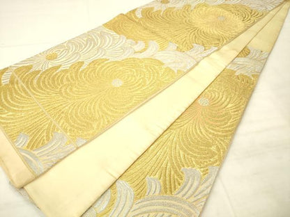 平和屋着物◎六通柄京袋帯　乱菊　金銀糸　正絹　逸品　AABN2561ps