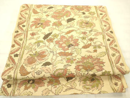 平和屋着物◎六通柄袋帯　更紗花文　正絹　逸品　AABN2568ps