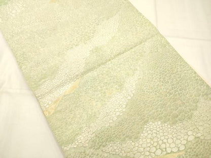 平和屋着物◎六通柄袋帯　石畳文　金糸　正絹　逸品　AABN2580ps