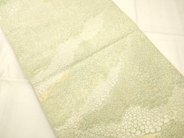 平和屋着物◎六通柄袋帯　石畳文　金糸　正絹　逸品　AABN2580ps