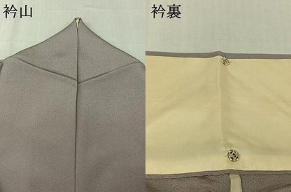 平和屋着物▽中国三大刺繍　相良刺繍　総刺繍　訪問着　単衣　草花文　牡丹鼠色地　正絹　逸品　AABN2744jh