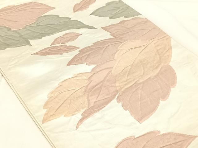 平和屋着物◎全通柄袋帯　枝花文　正絹　逸品　AABN2891dk