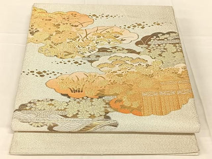 平和屋着物◎明つづれ　太鼓柄袋帯　雲重　金銀糸　正絹　逸品　AABN2898dk