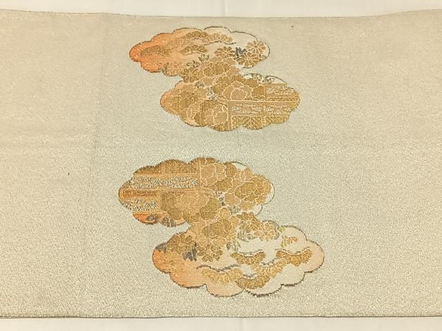 平和屋着物◎明つづれ　太鼓柄袋帯　雲重　金銀糸　正絹　逸品　AABN2898dk
