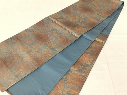 平和屋着物◎六通柄袋帯　更紗花文　金糸　正絹　逸品　AABN2900dk