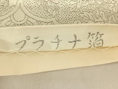 平和屋着物◎六通柄袋帯　九百紋織錦　プラチナ箔　正絹　逸品　AABN2919dk