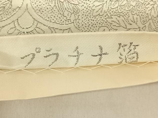 平和屋着物◎六通柄袋帯　九百紋織錦　プラチナ箔　正絹　逸品　AABN2919dk