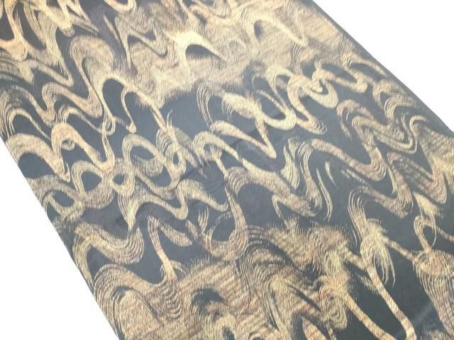 平和屋着物◎六通柄京袋帯　流水文　金糸　正絹　逸品　AABN2952ps