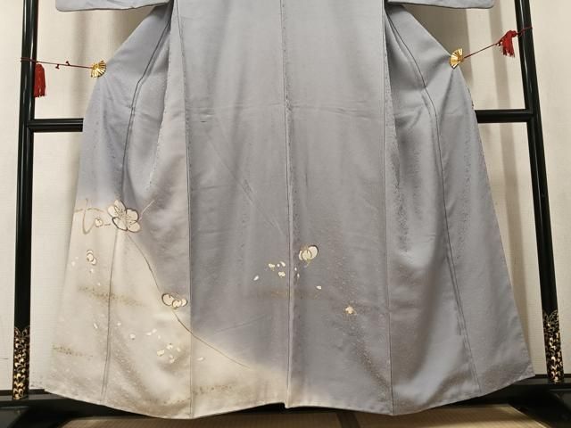 平和屋着物●訪問着　梅文　暈し染め　金彩　正絹　逸品　AABN2963ph