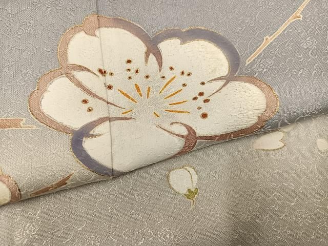 平和屋着物●訪問着　梅文　暈し染め　金彩　正絹　逸品　AABN2963ph