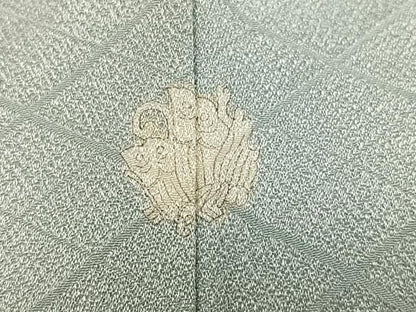平和屋着物●上質な色無地　菱地紋　蕎麦切色　正絹　逸品　AABN2966ph